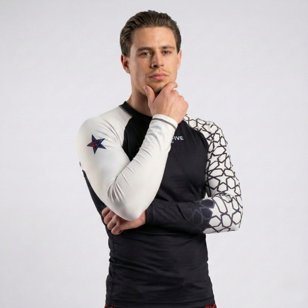 RASHGUARD STAR HOMME BLANC