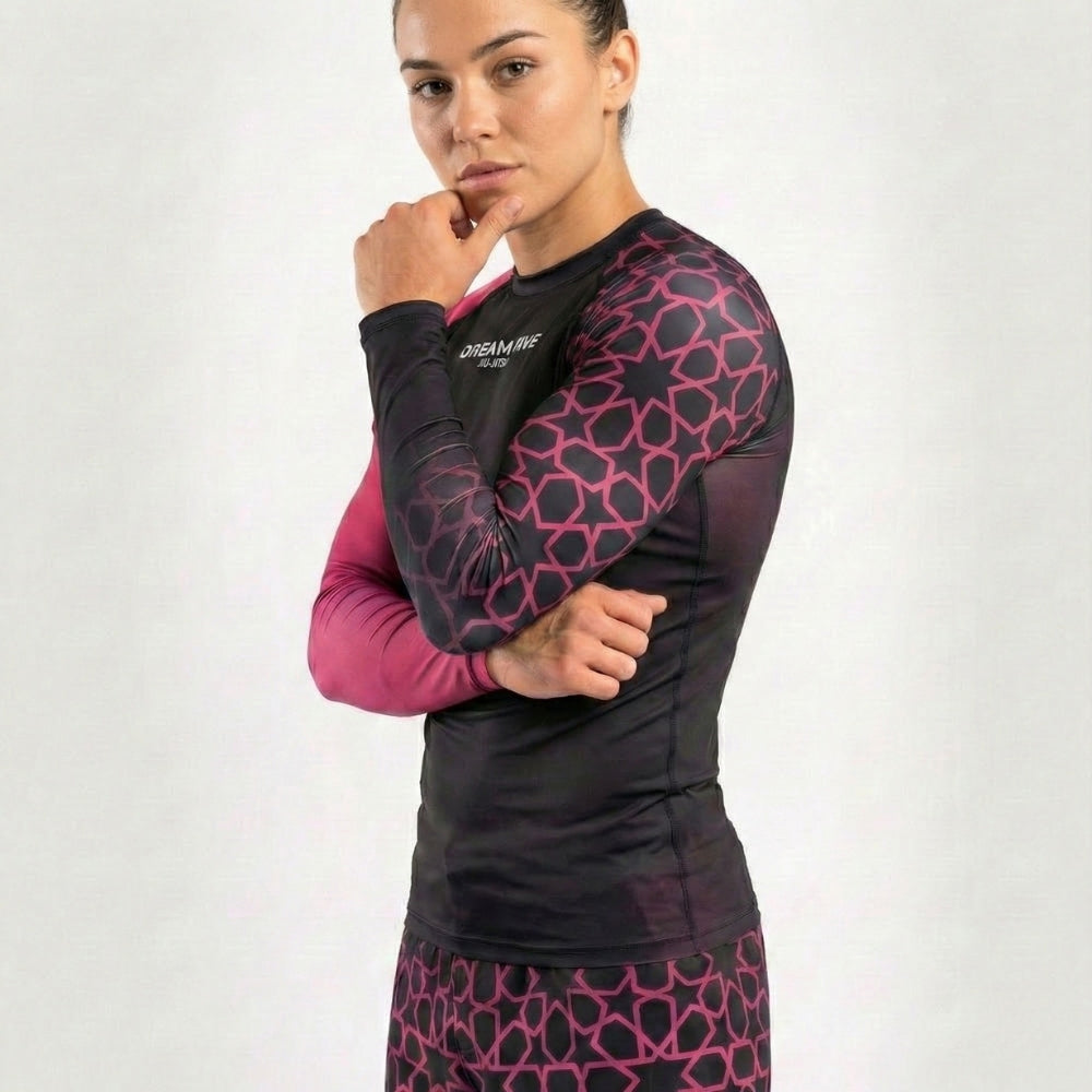 RASHGUARD STAR FEMME ROSE