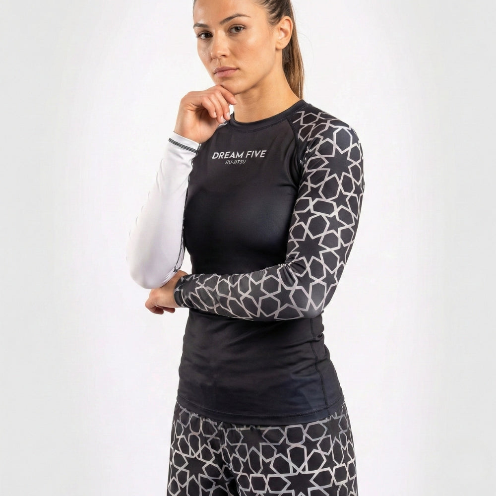 RASHGUARD STAR FEMME BLANC