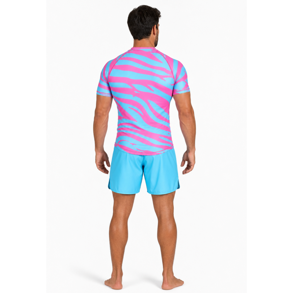 RASHGUARD STAR HOMME ROSE ZEBRE