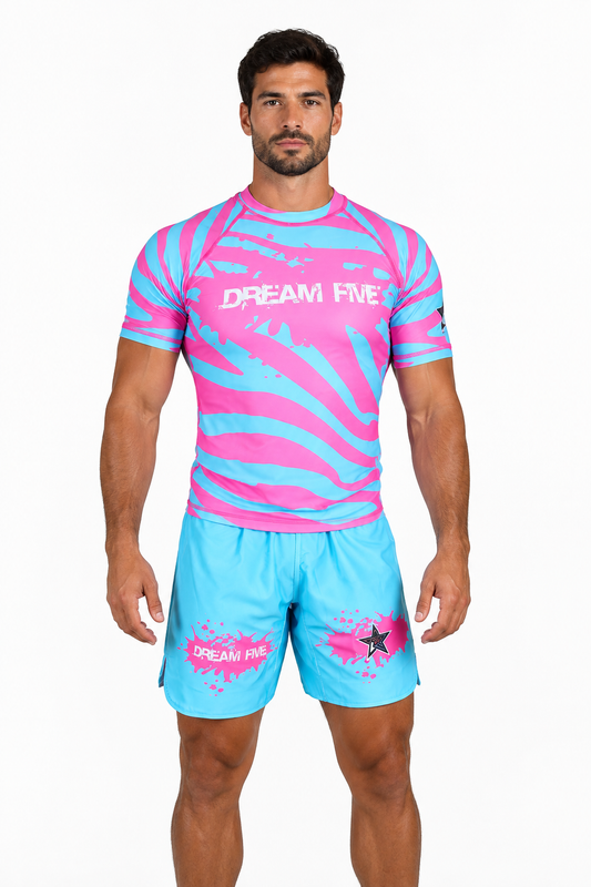 RASHGUARD STAR HOMME ROSE ZEBRE